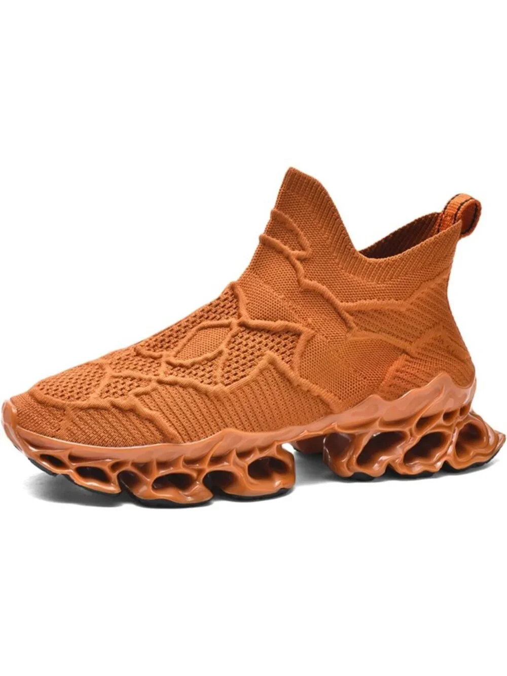 🆕Men's Brown Slip on Loafers Walking Tennis Shoes Running Blade Sneakers